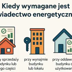 Kiedy świadectwo energetyczne jest obowiązkowe? Przy sprzedaży, wynajmie budynku lub lokalu, a także przy oddawaniu budynku do użytkowania.