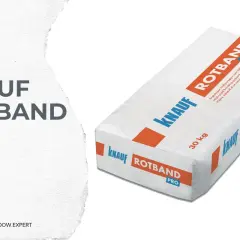 Torba z gipsem budowlanym Knauf Rotband PRO, 30 kg. Idealny do wygładzania ścian, zarówno Rotband, jak i Goldband to produkty Knauf.