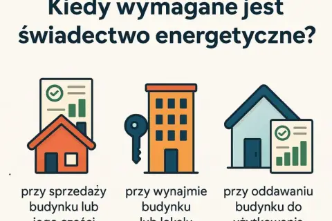 Kiedy świadectwo energetyczne jest obowiązkowe? Przy sprzedaży, wynajmie budynku lub lokalu, a także przy oddawaniu budynku do użytkowania.