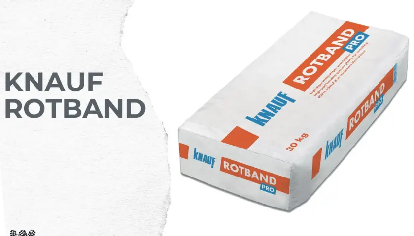 Torba z gipsem budowlanym Knauf Rotband PRO, 30 kg. Idealny do wygładzania ścian, zarówno Rotband, jak i Goldband to produkty Knauf.